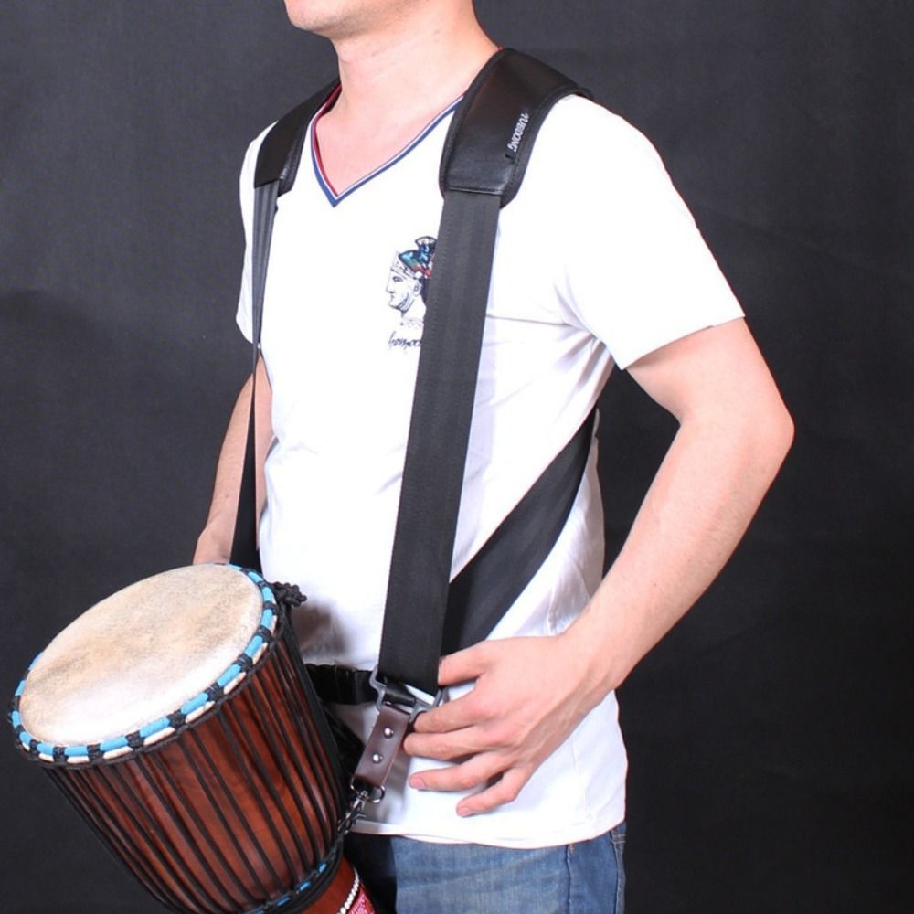 Tambourine Hand Drum - Kalınlaştırılmış Dolgulu Djembe Omuz Askıları Yedek