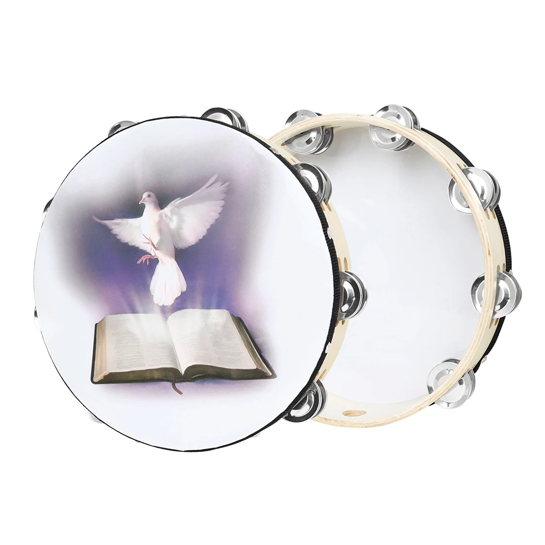 Tambourine Hand Drum - M MBAT 10 Inç Tef Ahşap