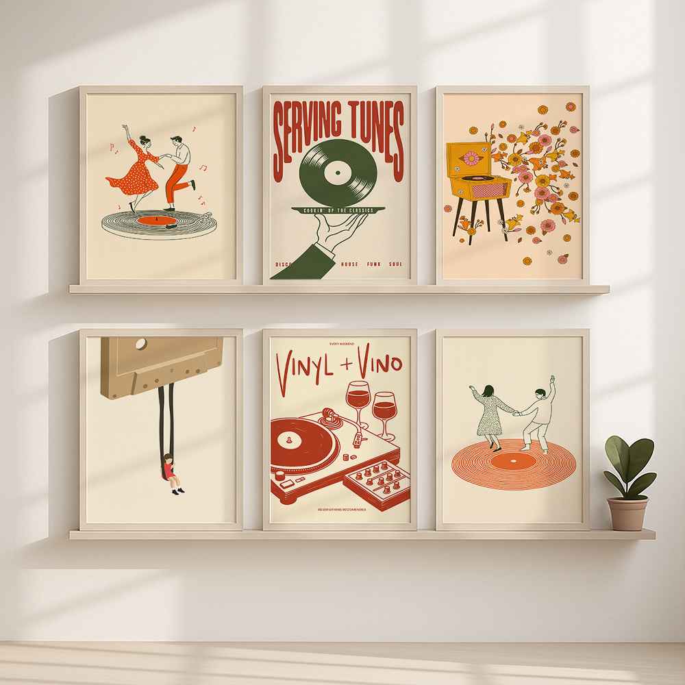 1 adet Vintage Müzik Tuval Pos - Musical Instrument Tuba incelemesi ve fiyatı